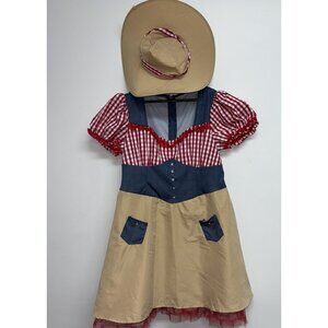 Cowgirl Halloween Costume Womens Size Extra Large Wild West Country Rodeo Dress